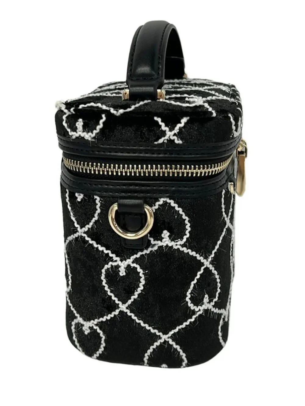 Samantha Vega Kuromi Collection Black White Polyester Vanity Bag